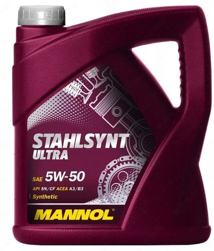 Масло синтетическое Mannol STAHLSYNT ULTRA 5w50  API  SN/CF  4л