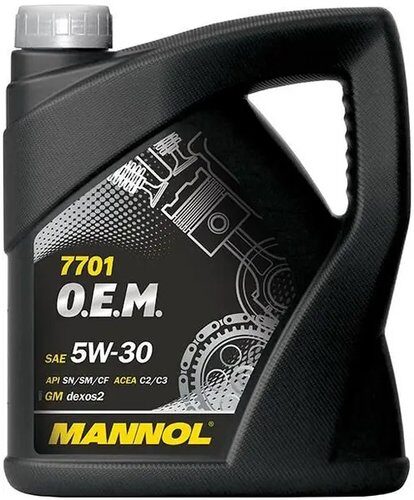 Масло синтетическое Mannol 7701 O.E.M.for Chevrolet Opel 5W-30 GM dexos2 4л