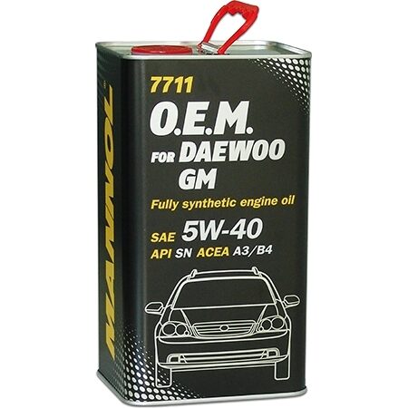 Масло синтетическое Mannol 7711 O.E.M.for Daewoo GM 5W-40  1л