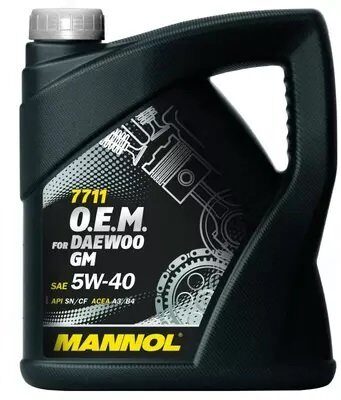 Масло синтетическое Mannol 7711 O.E.M.for Daewoo GM 5W-40  4л